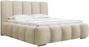 Επενδυμένο κρεβάτι Wizko-Beige-160 x 200