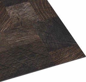 vidaXL Πλάκες Δαπέδου 5,11 τ.μ. 55 pcs PVC Ξύλινη δομή καφέ