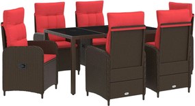 vidaXL Σετ Εξωτερικής Τραπέζης 7 pcs συνθετικό ρατάν