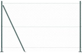 vidaXL Στύλος Περιφράξεων Πράσινο 25 x 1,4 μ (50 mm πλέγμα)