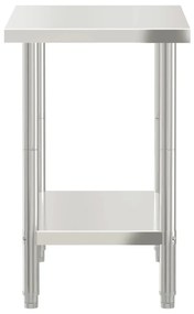 vidaXL Πάγκος Εργασίας Κουζίνας 82,5x55x85 εκ. από Ανοξείδωτο Ατσάλι