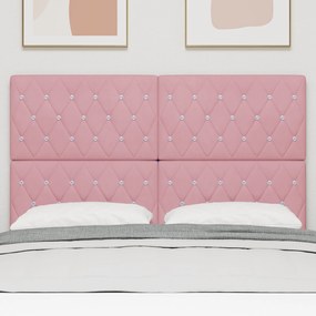 vidaXL Κεφαλάρι Ροζ 140 cm με Κρυστάλλινο Κουμπί Tufted