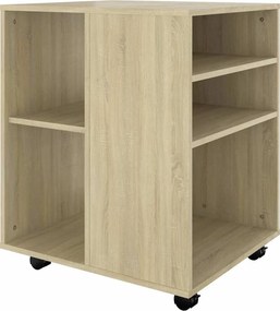 vidaXL Ντουλάπι Τροχήλατο Sonoma Δρυς 60x53x72 εκ. Επεξ. Ξύλο
