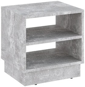 Κομοδίνο Mason pakoworld μελαμίνης σε γκρι απόχρωση μαρμάρου 40x32x40εκ