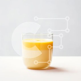 Σετ των 2 Intra Συλλεκτικό Ξύλινο Παζλ Plywood 4mm - Κρεμώδες κίτρινο ρόφημα σε διαφανές ποτήρι Σε Ξύλινο Κουτί - Διαστάσεις: 10x10 cm – 25 κομμάτια