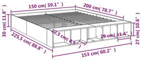 ΠΛΑΙΣΙΟ ΚΡΕΒΑΤΙΟΥ SONOMA ΔΡΥΣ 150X200 ΕΚ. ΕΠΕΞΕΡΓΑΣΜΕΝΟ ΞΥΛΟ 3280561