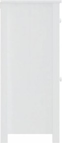 vidaXL Ντουλάπι Μπάνιου BERG Λευκό 40 x 34 x 80 εκ. Μασίφ Ξύλο Πεύκου