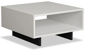 Τραπέζι σαλονιού Hola pakoworld antique λευκό-ανθρακί 60x60x32εκ