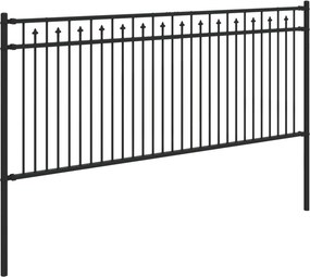 vidaXL Φράχτης με Άκρες BAARLO 200 x 130 εκ Μαύρο