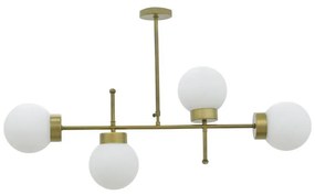 Pendant metal lamp PWL-0156 Ε27 in golden-bronze color 98x15x80cm 98x15x80 εκ.