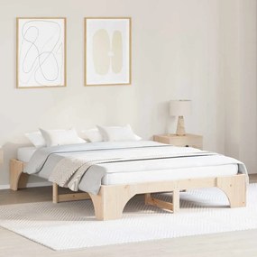 vidaXL Κρεβάτι 140x200 cm από Μασίφ Πεύκο