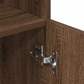 Ντουλάπι Κουζίνας Καφέ δρυς 57x41,5x131,5 εκ. Επεξεργ. Ξύλο - Καφέ