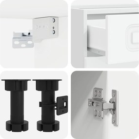 vidaXL Μονάδα κουζίνας KALMAR 5 pcs Λευκό Επεξεργασμένο Ξύλο