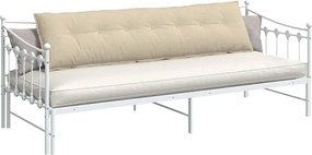 vidaXL Μαξιλάρι Πλάτης Κρεμ 200 x 19 x 50 εκ ύφασμα