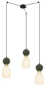 Κρεμαστό Φωτιστικό Οροφής 80cm 3xE14 15W IP20 Zambelis-23246-Πράσινο 23246