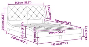 ΠΛΑΙΣΙΟ ΚΡΕΒΑΤΙΟΥ ΜΕ ΚΕΦΑΛΑΡΙ ΜΑΥΡΟ 140X190 ΕΚ. ΒΕΛΟΥΔΙΝΟ 3207919