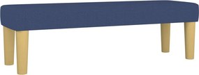 vidaXL Κρεβάτι Boxspring με Στρώμα Μπλε 180x200 εκ. Υφασμάτινο
