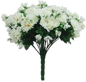 Τεχνητό Μπουκέτο Χρυσάνθεμο 00-05-36-4 34cm Ecru Marhome Συνθετικό Υλικό
