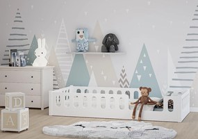 Κρεβάτι  Montessori Monte  με κάγκελα White  120x200cm  BC50046A  BabyCute