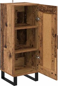 vidaXL Πλαϊνό γραφείο Παλιό Ξύλο 34,5 x 34 x 90 εκ.