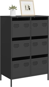 vidaXL Ντουλάπι Μαύρο 68 x 39 x 101,5 εκ. από Χάλυβα