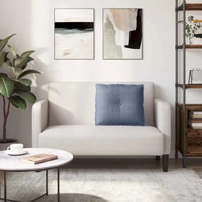 vidaXL Μαξιλάρι Πλάτης Μπλε 60 x 50 cm Υφασμάτινο Κορντουρά