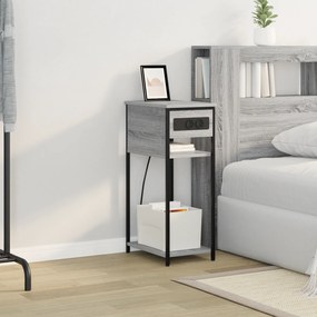 vidaXL Κομοδίνο Γκρι sonoma 28.1 x 40.9 x 75 εκ. Επεξεργασμένο ξύλο