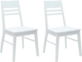 vidaXL Καρέκλες φαγητού 2 pcs Λευκό 43 x 54 x 89 εκ.