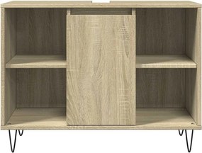 vidaXL Ντουλάπι Μπάνιου Sonoma Δρυς 80 x 33 x 60 εκ. από Επεξεργ. Ξύλο