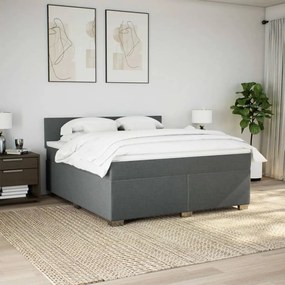 ΚΡΕΒΑΤΙ BOXSPRING ΜΕ ΣΤΡΩΜΑ ΣΚΟΥΡΟ ΓΚΡΙ 180X200 ΕΚ ΥΦΑΣΜΑΤΙΝ 3288261