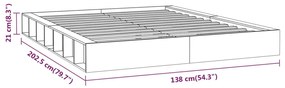 Πλαίσιο Κρεβατιού Μαύρο 120 x 200 εκ. από Μασίφ Ξύλο - Μαύρο