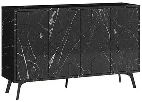 Μπουφές Dune Megapap χρώμα μαύρο εφέ μαρμάρου 123x35x77,4εκ.