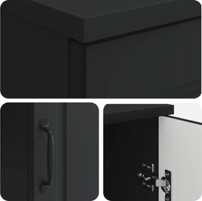 vidaXL Γραφείο Μαύρο 142,5 x 50 x 75 εκ. Επεξεργασμένο Ξύλο