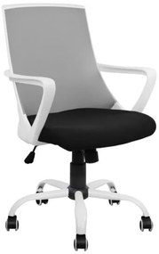 ΚΑΡΕΚΛΑ ΓΡΑΦΕΙΟΥ MALFOI HM1053.21 ΓΚΡΙ MESH &amp; ΠΟΔΙ ΜΕΤΑΛΛΙΚΟ 58x59x103 cm