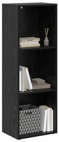 vidaXL Βιβλιοθήκη Μαύρη δρυς 40 x 30 x 114 εκ. Επεξεργασμένο ξύλο