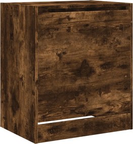 vidaXL Παπουτσοθήκη Καπνιστή Δρυς 60x42x69 εκ. από Επεξεργ. Ξύλο