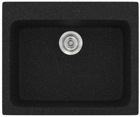 Sanitec Classic 331 Granite Black Ένθετος Νεροχύτης