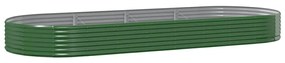 vidaXL Ζαρντινιέρα Πράσινο 373x140x36εκ. Ατσάλι με Ηλεκτρ.Βαφή Πούδρας