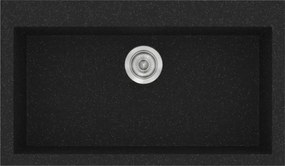 Sanitec Classic 333 (79×50) - Γρανιτένιος νεροχύτης - Granite BLACK