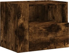 vidaXL Κομοδίνο Επιτοίχιο Καπνιστή Δρυς 45x30x35 εκ.