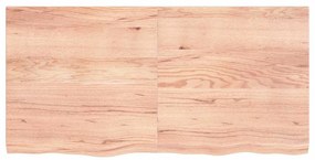 vidaXL Ράφι Τοίχου Ανοιχτό Καφέ 120x60x(2-4)εκ. Επεξ. Μασίφ Ξύλο Δρυός