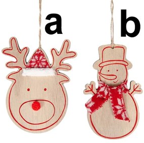 Χριστουγεννιάτικο Ξύλινο Στολίδι σε 2 Σχέδια 4956 (b)