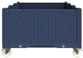 vidaXL Ζαρντινιέρα Κήπου με Πόδια Μπλε Γκρι 150x80x54 εκ. Πολυπροπυλένιο