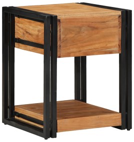 vidaXL Νυκτερινό 40x40x50 εκ Μασίφ ξύλο ακακίας