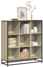 vidaXL Βιβλιοθήκη Sonoma Δρυς 97,5x33x107,5 εκ Επεξεργ. Ξύλο &amp; Μέταλλο