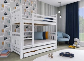 SEWERYN 90x190 white bunk bed Lano Furniture