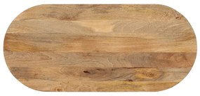 vidaXL Επιφάνεια Τραπεζιού Οβάλ 80x40x2,5 εκ. Μασίφ Ξύλο Μάνγκο