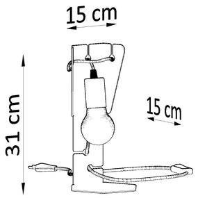 Sollux Λαμπτήρας γραφείου Arby 1,ατσάλι,1xE27/60w