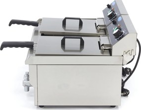 Deep Fryer - 2 x 13L - 2 Baskets - with Drain Tap