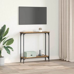 vidaXL Τραπέζι κονσόλας με ράφι Παλιό Ξύλο 75 x 22,5 x 75 εκ